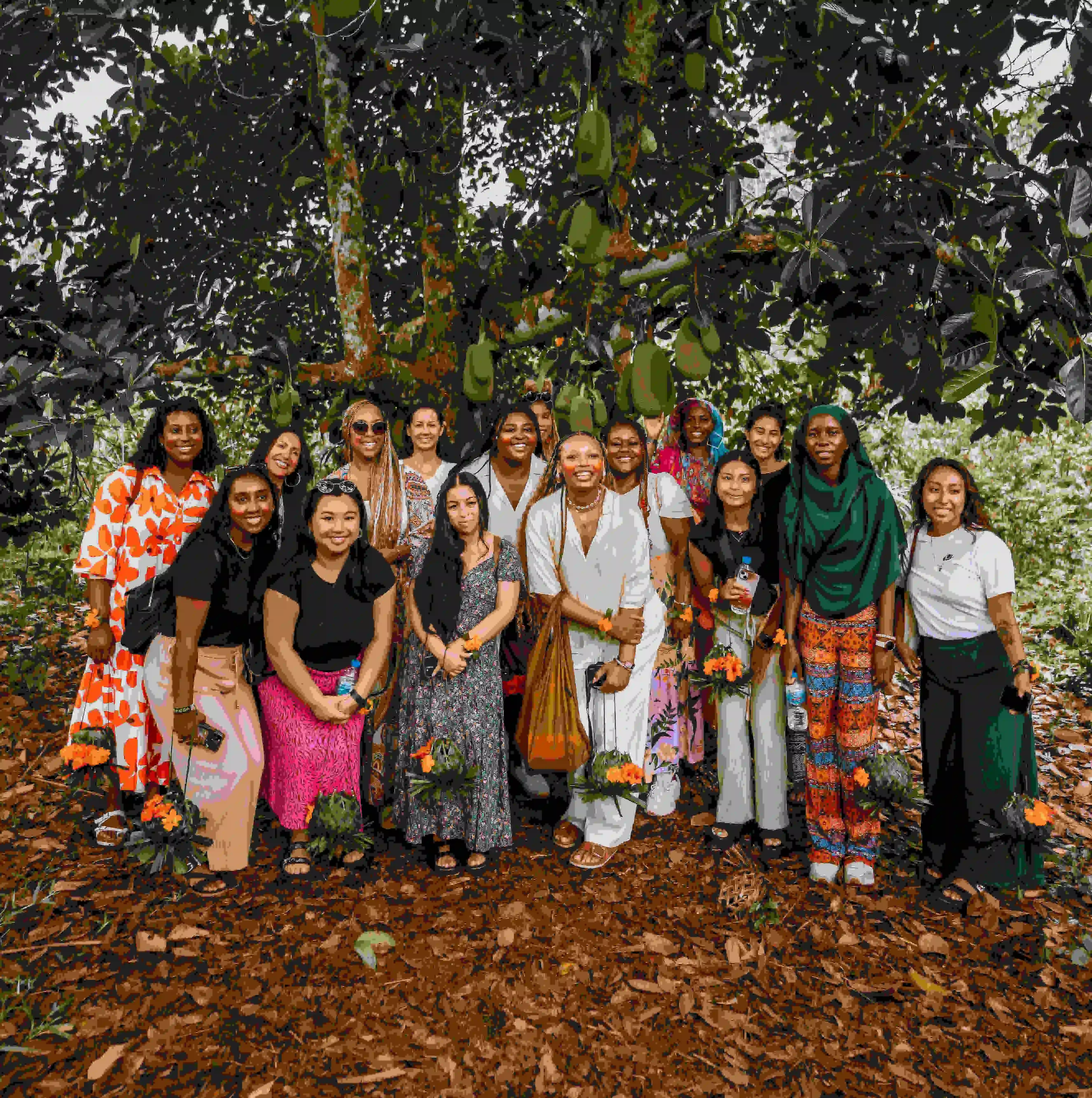 A group of club members enjoying a trip together